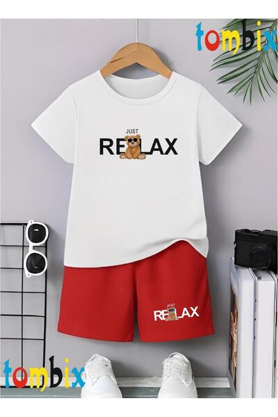 tombix Relax Ayi Printed T-Shirt Shorts Summer Children's Set