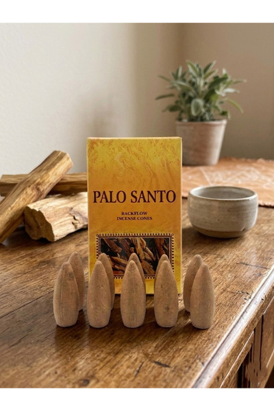 SEMY STORE Konik Geri Akış Tütsüsü, Yoga, Meditasyon, Palo Santo Temalı (10 A...