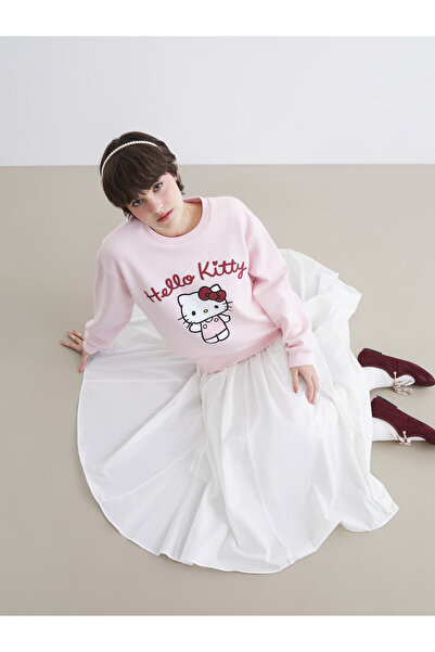 LC Waikiki Дамски плюшен суичър с принт Hello Kitty