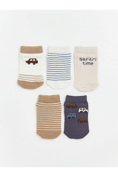LC Waikiki Nevavm Farklı Colors Baby Boy Booties Socks 5-Pack