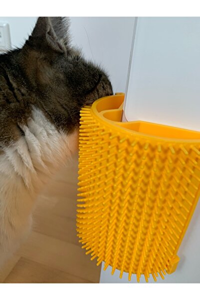 Print Zone Cat and Dog Corner Scratcher and Hair Collector Comb - Pet Massage...
