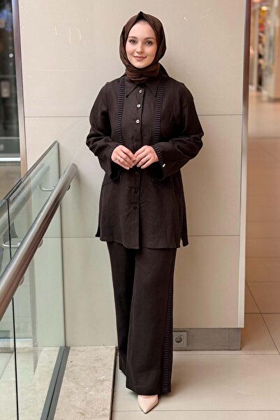 MISS DALIDA Missdalida Knitwear Tiktaclik Linen Shirt and Trousers Set