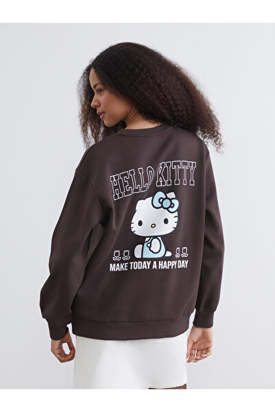LC Waikiki Hanorac de pluș cu imprimeu Hello Kitty pentru femei