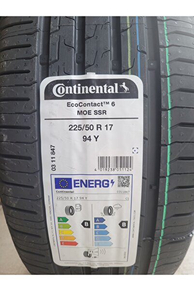 Continental 225/50R17 Eco Contact6 SSR 94Y Run Flat Set Olarak (4ADET) Yazlık...
