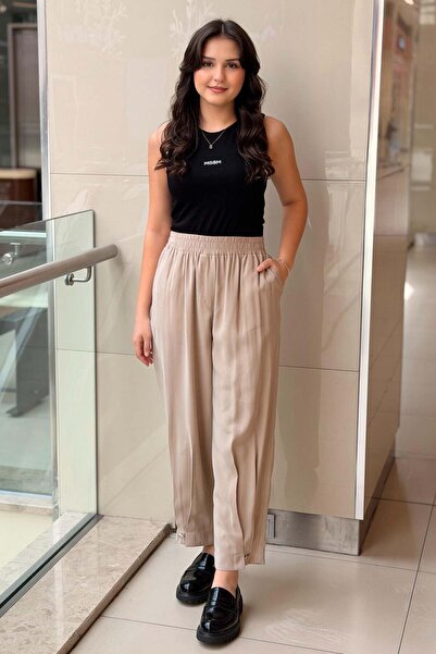 sentez giyim Sentez Titan Pleated Buttoned Comfortable Trousers