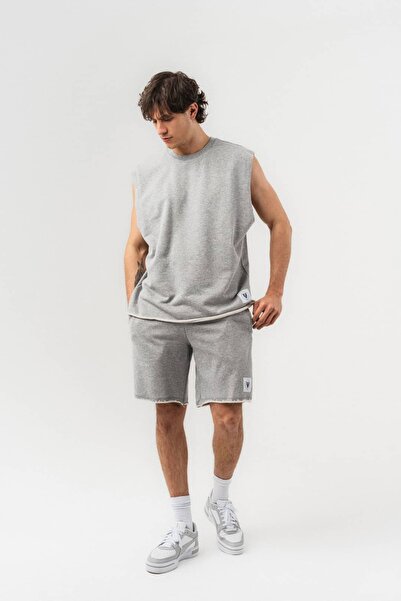 go gang own Chill Zero Sleeve Crew Neck T-Shirt and Waist Tie Shorts Set