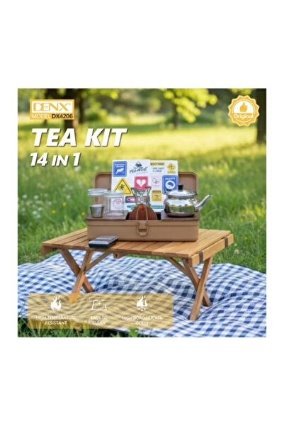 Denx DX4206 Tea Set, 14-in-1 Luxury Tea Set for Home and Travel