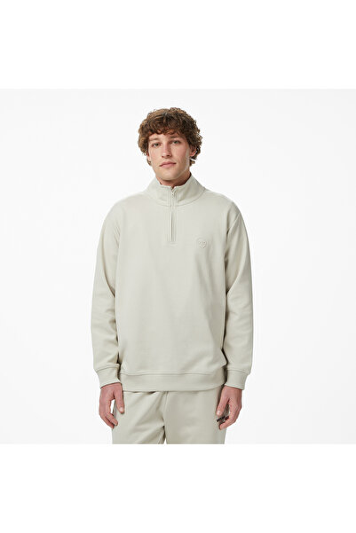 United4 United4 Regular Fit Men's Cream Sweatshirt