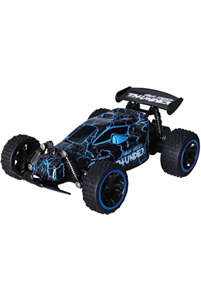 SAMTOYS سيارة سباق مضيئة بمقياس 1:18 مع 3 أوضاع إضاءة 2.4 جيجاهرتز باللون الأزرق