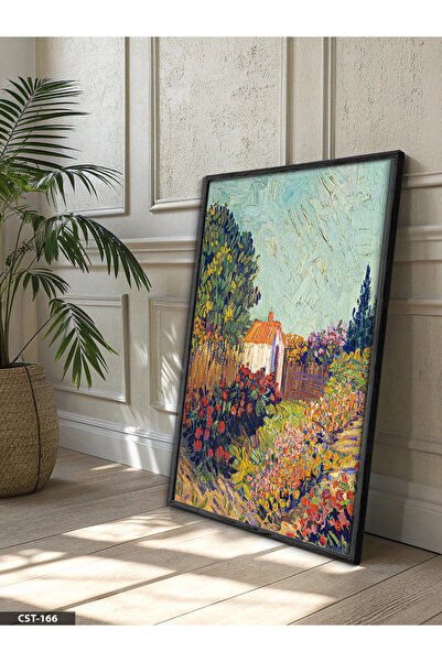 Evinemoda Αφίσα Βίνσεντ Βαν Γκογκ, Μονοκόμματος Πίνακας με Μαύρο Ξύλινο Πλαίσιο