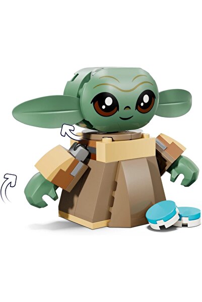 LEGO 75443 منزل جروغو من حرب النجوم - لعبة بناء مع شخصية جروغو وضفدع سوغان، و...