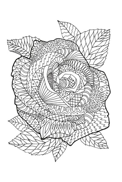 Kapudan Flower & Animal & Motif Patterned Mandala Coloring Notebook for Adults