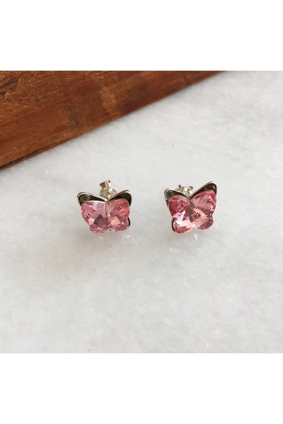 LARIS ART AND DECORATION Σκουλαρίκια Σβαροβσκί, πεταλούδα