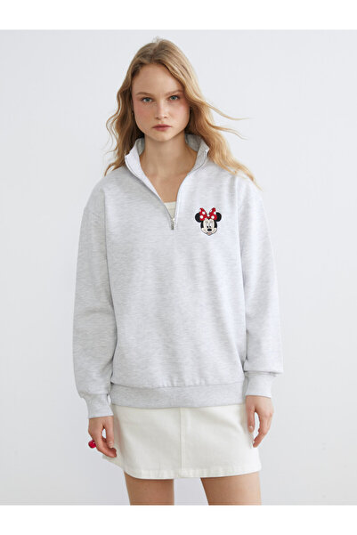 LC Waikiki Hanorac de damă supradimensionat brodat cu Minnie Mouse