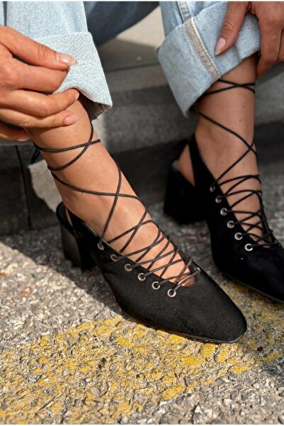 I Love Shoes Γυναικεία παπούτσια με τακούνι Yorella Black Suede