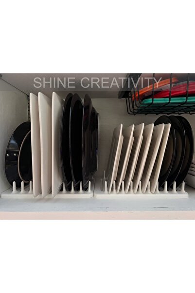 Shine Creativity MUTFAK DOLABI DOLAP İÇİ TABAK DÜZENLEYİCİ TABAK STANDI (10 A...