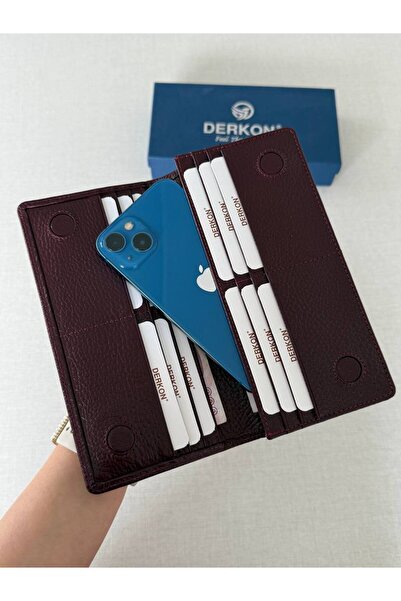 DERKON Markus Model Genuine Leather Wallet with Phone Compartment