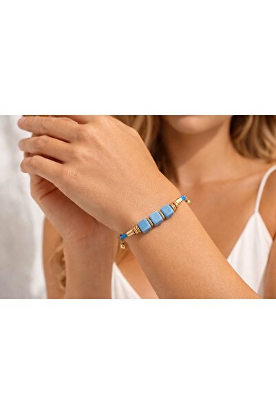 Kutcha Accessories Pastel Bead Detailed Elevator Closure Adjustable Bracelet