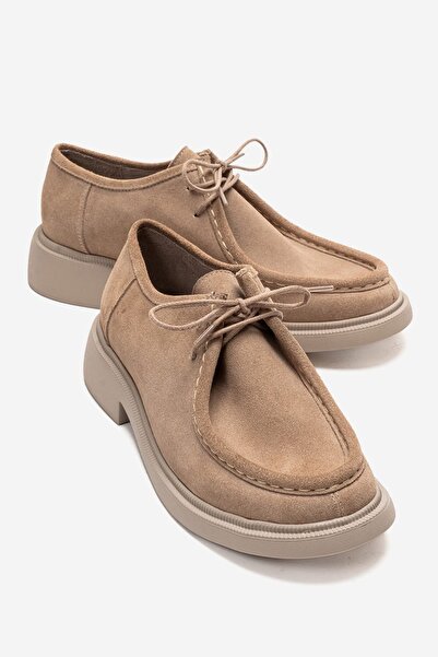 Zeynep Sıradağlı Luna Γυναικεία Γνήσια Δερμάτινα Loafers Mink Suede