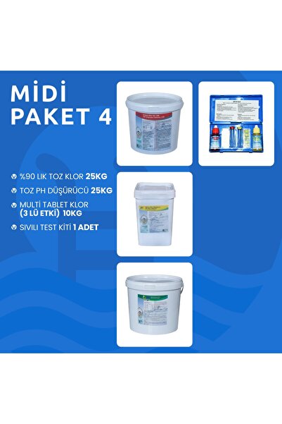 Havuzhane Havuz Bakım Seti Midi Paket 4