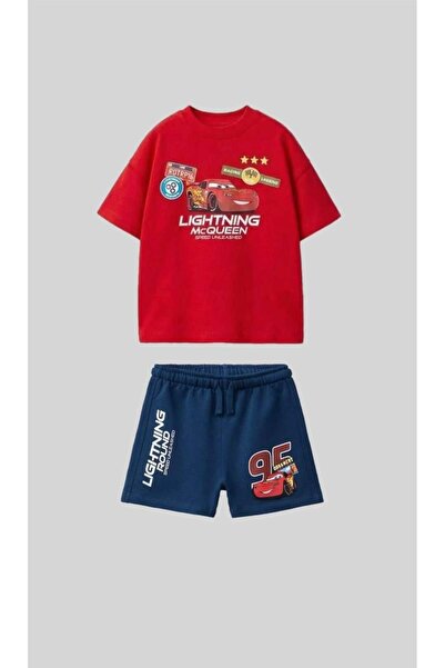 Mother Choise 100% Cotton Fabric Boys' Favorite Character Shorts T-Shirt Set