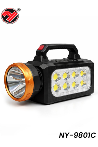NY مصباح عمل LED قابل لإعادة الشحن بالطاقة الشمسية NY-9801C، كشاف محمول، بنك ...