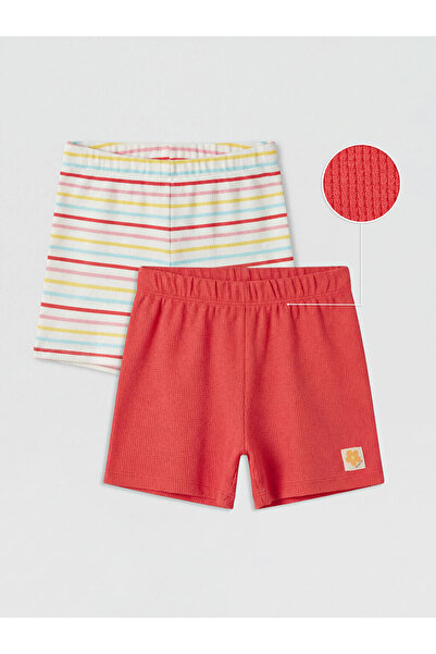 LC Waikiki LCW Kids Set de 2 pantaloni scurți asortați pentru fete