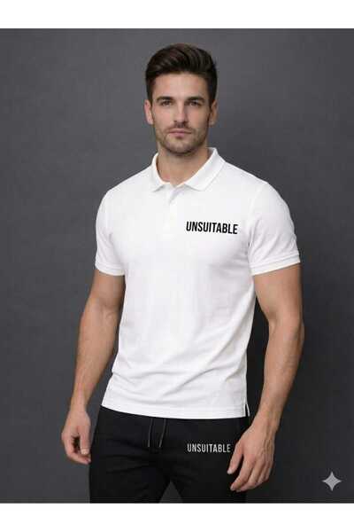 ByFourMan Μπλουζάκι με γιακά πόλο από ύφασμα πικέ με στάμπα