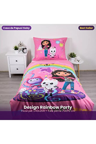 GABY Σετ κλινοσκεπασμάτων για κουκλόσπιτο, 140×200 εκ., Μικροΐνες, Για κορίτσ...