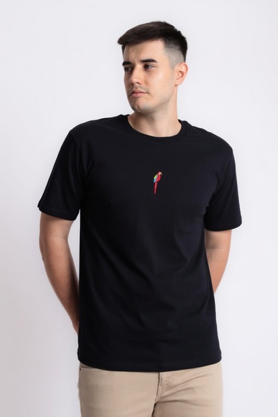 RİRİ MAN Oversize Unisex Black Men's Women's Crew Neck Short Sleeve T-Shirt