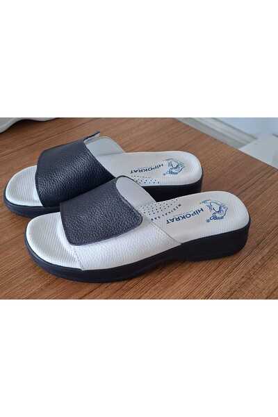 Hipokrat Medikal Sabo KHAKI LEATHER SLIPPERS