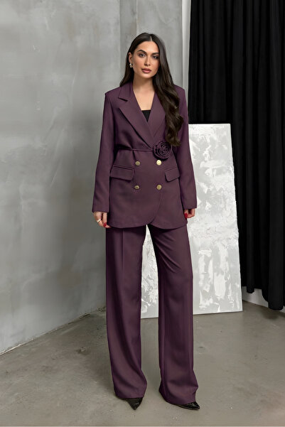 msm fashion Γυναικείο κοστούμι παντελόνι σακάκι σακάκι δύο τεμαχίων με αξεσου...