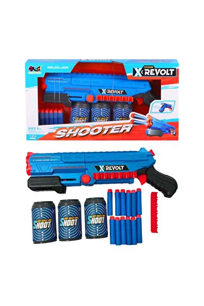 KARSAN 111-21 SÜNGER TABANCASI STORM X REVOLT SHOOTER HEDEFLİ 12 Sünger dart 6+