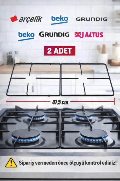 COOK-LAB 2 Adet Beko-Arçelik-Altus-Grundig Uyumlu Üst Ocak Gözü Izgara Grubu ...