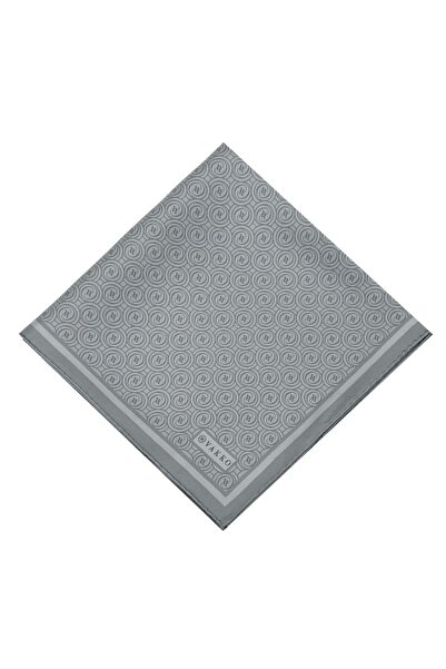 Vakko Twill Silk Scarf - New Monogram - Gray