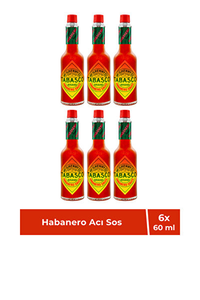 Tabasco Habanero Acı Biber Sosu 60 ml 6 Adet