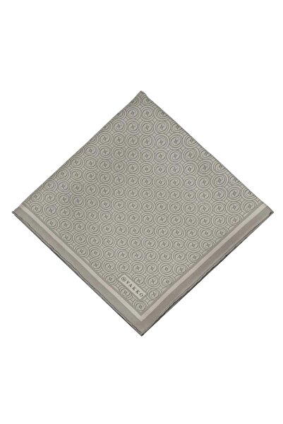 Vakko Twill Silk Scarf - New Monogram - Stone