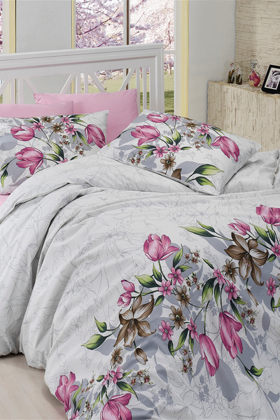 First Choice Σετ Παπλωματοθήκη Riella 100% Βαμβάκι 150 TC (60 Κλωστές) Ranforce