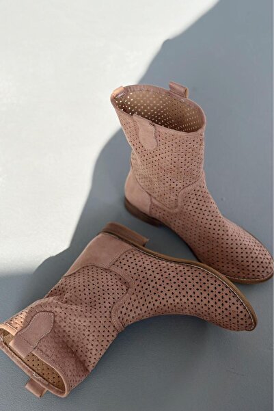 I Love Shoes Γυναικείες διάτρητες καλοκαιρινές μπότες Meror Powder Suede