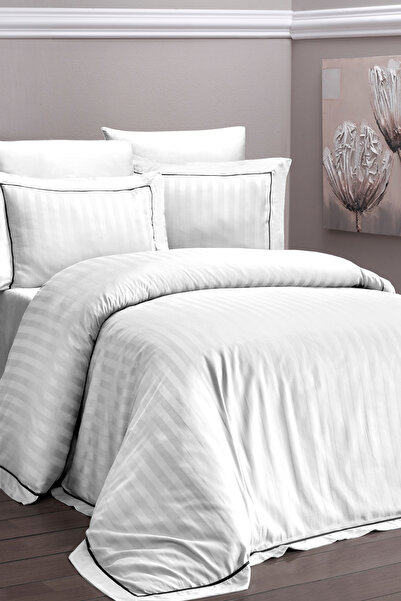 First Choice طقم غطاء لحاف فردي فاخر من نسيج الساتان بنسبة 100% قطن 200 TC (8...