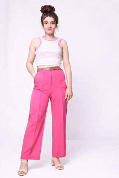 HALEY High Waist Double Fabric Trousers Straight Cut Stylish Comfortable