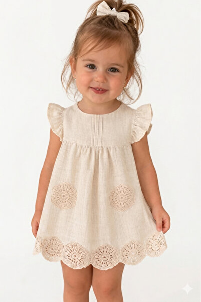 Patique Kids Beige Boho Summer Dress