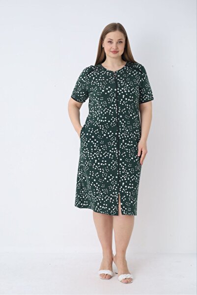 STELLETO Patterned Zippered Summer Modal Dress