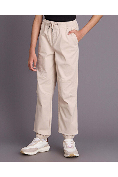 REDTAG Senior Boys Beige Pull On Table Joggers