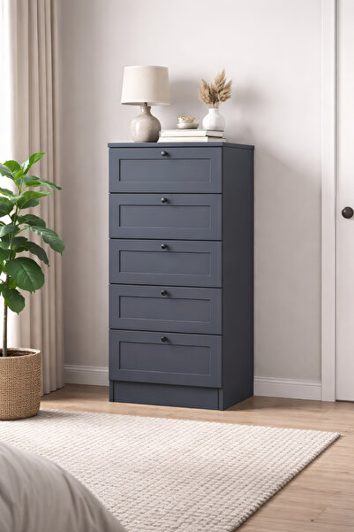 SARMOBİ Terra 5 Çekmeceli Şifonyer/Çamaşırlık 50x105x42 cm – Modern Tasarım