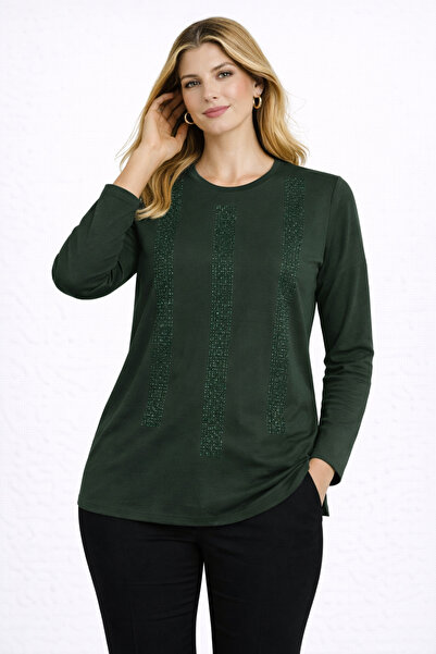 Mutlu City Γυναικεία βαμβακερή μπλούζα με σχέδια υψηλής ποιότητας για μεσήλικ...