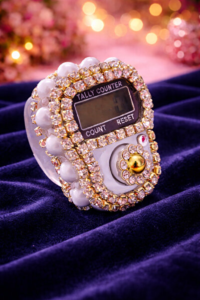 Bripurga Stone-Embellished Luxury Premium Zikirmatik – Digital Prayer Beads w...