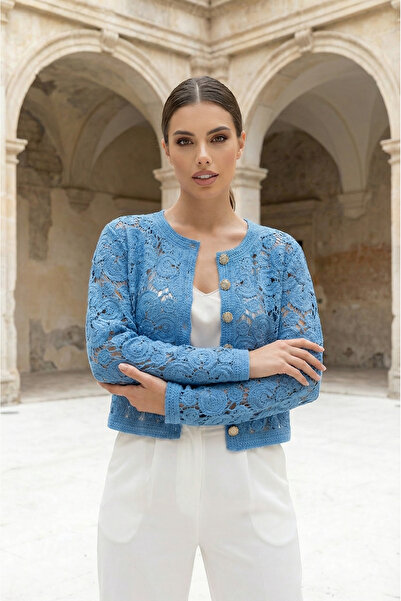 SAYZEN YOUR SHİNE μπουφάν με χρυσά κουμπιά και κεντήματα