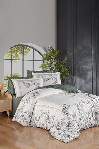 First Choice Σετ διπλού παπλωματοθήκης Lina 100% βαμβάκι 300 TC (120 νήματα)