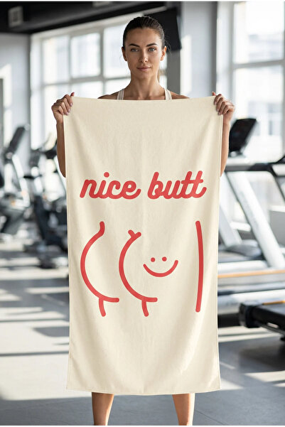 Beramussa Dijital Baskılı Sporcu Havlusu - Pilates Towel - 50x100 Cm - Yoga H...